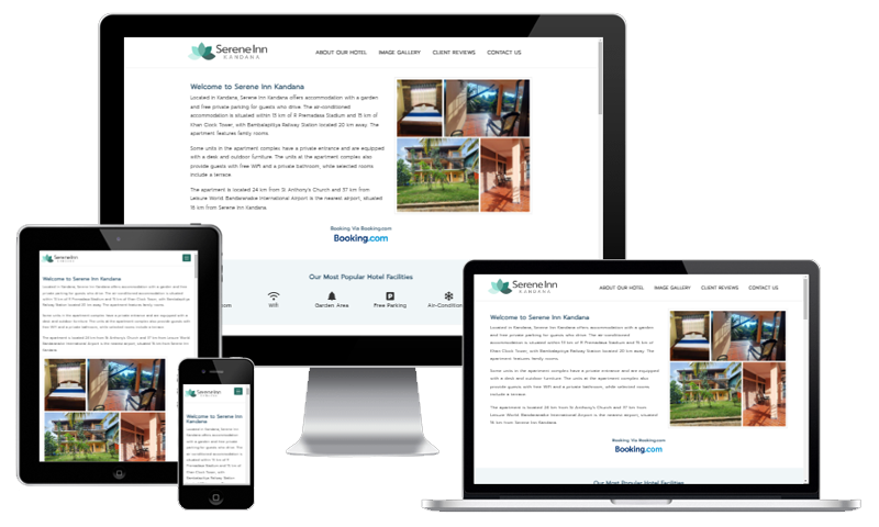 Serene Inn Kandana Webste screenshot