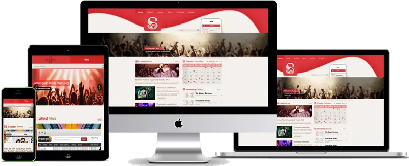 Responsive web design banner