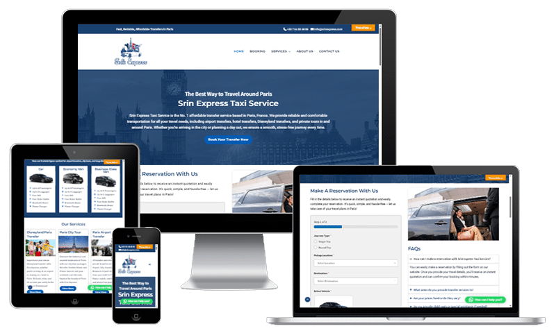 Srin Express website screenshot